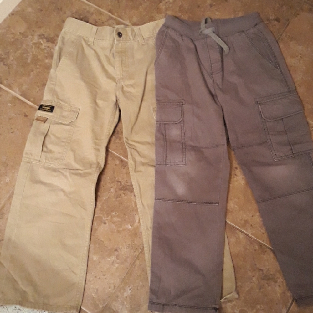 Wrangler boys khaki, grey utility pant
